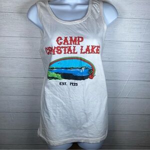 Camp Crystal Lake Tank Top shirt Horror Movie Friday the 13th Halloween Small